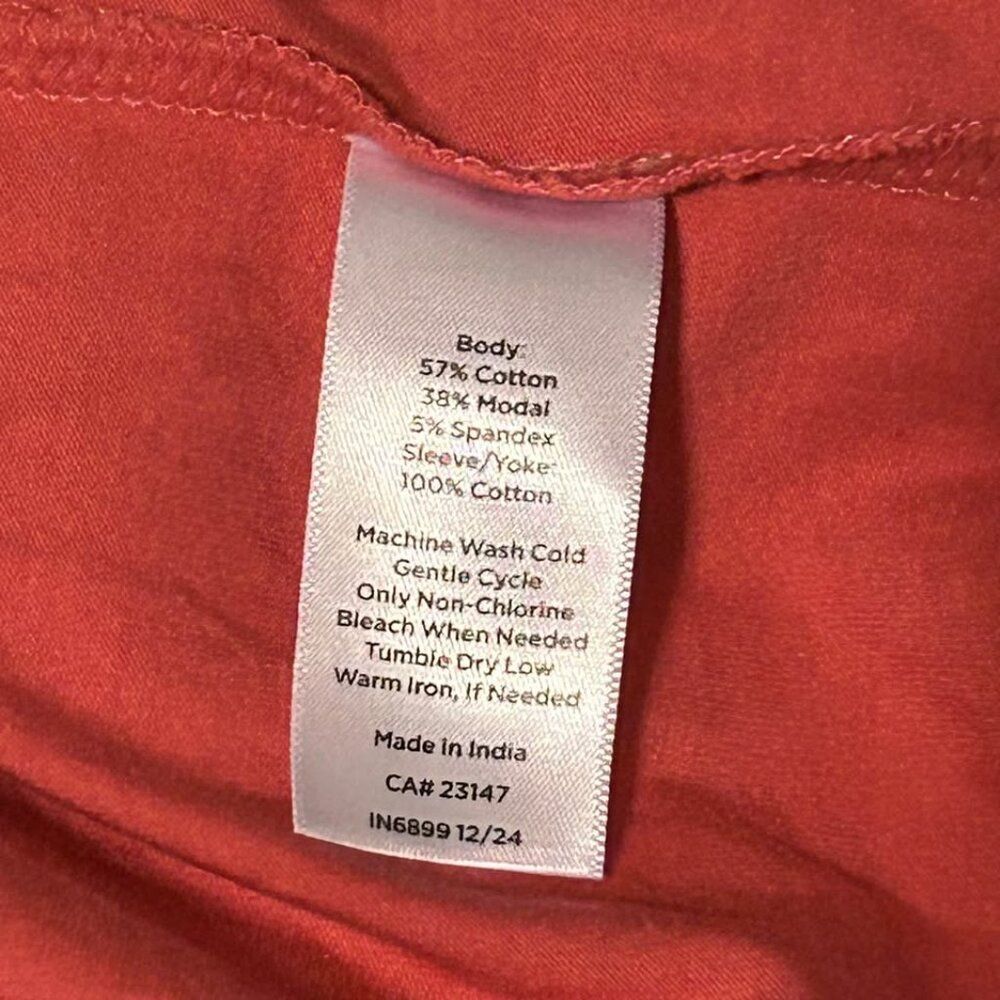 Talbots pink coral embroidered eyelet top shirt woman's size XLP - Picture 7 of 7